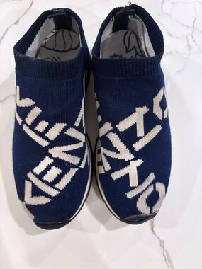 Kenzo Navy & white Knit Slip-On Sneakers for Kids